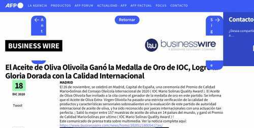 欧丽薇兰橄榄油荣获IOC金奖，用国际品质，成就金奖荣耀